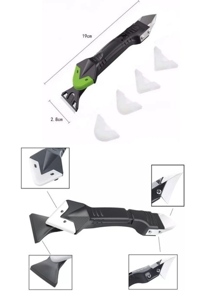 3'ü 1 Arada Fayans Derz Dolgu Kazıyıcı Sıyırıcı Silikon Sökücü ve Uygulayıcı Aparatı fırsatları