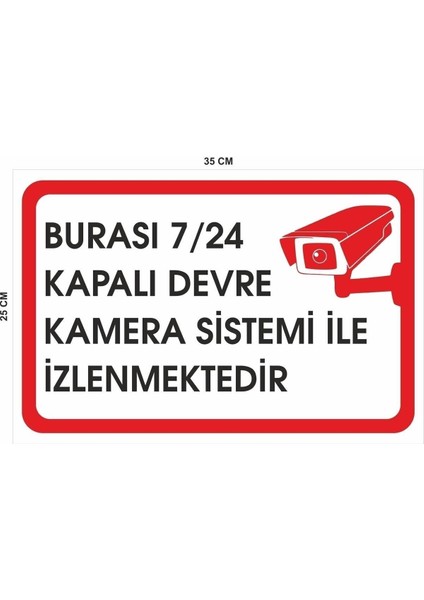 Uyarı Levhası Burası Kamera Sistemi ile Izlenmektedir Sticker