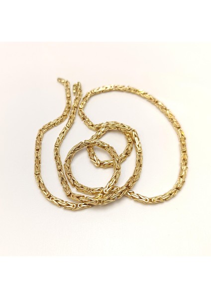 65CM 3,1mm Kral Zincir 14 Ayar Altın Hd Videolu fırsatları