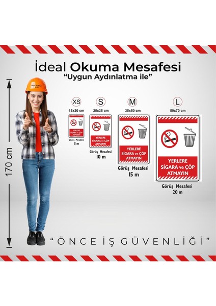 Yerlere Sigara ve Çöp Atmayın/fosforlu DEKOTA/25X35CM fiyatları