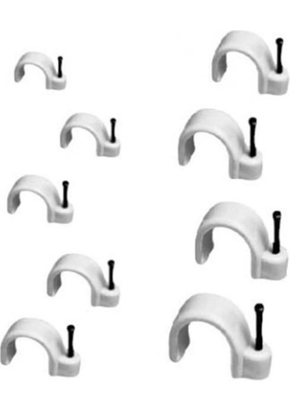 No:3 Beton Çivili Kroşe 100 Adet Duvar Kablo Tutucu Çivili Kroşe Çivi fırsatları