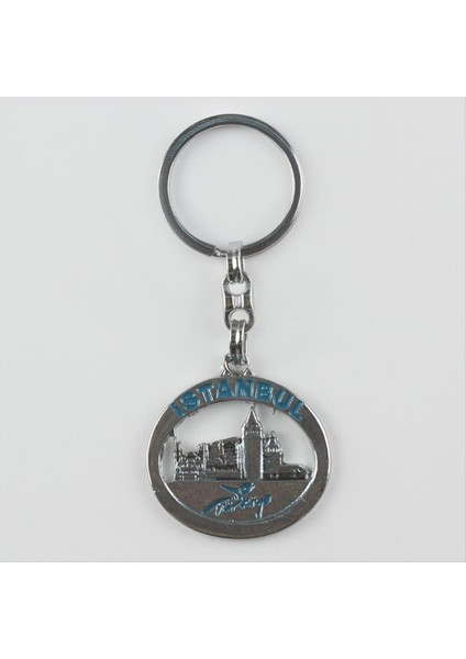 Resveq Istanbul Figürlü Metal Anahtarlık-Renkli