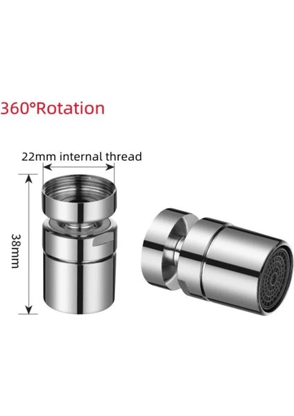 Kalite Krom Prinç Oynar Başlıklı Perlatör Filitreli Musluk Ucu 360 Derece Döner Perlatör Içten Dişli fırsatları