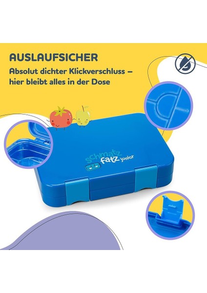 Schmatzfatz Junior Çocuk Öğle Yemeği Kutusu, Değişken Bölmeli Bento Kutusu