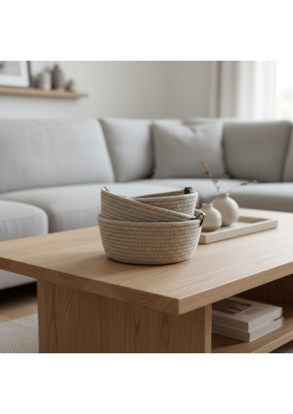 Hasır 3’lü Sepet Seti – El Yapımı Jüt Düzenleyici Organizer (3 Boy) fiyatları