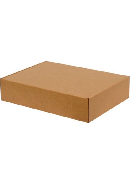 30X20X5CM Kutu - Kilitli Kutu 1 Desi Kutu - Kraft - [10 Adet] Kahverengi 30 x 20 x 5 10'lu Taşıma Ko