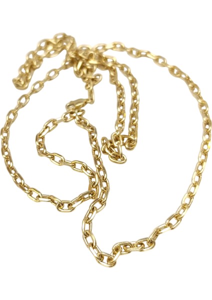 80CM 4.3mm Kalın Forse Zincir 14 Ayar Altın Hd Videolu