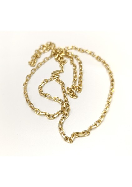 80CM 4.3mm Kalın Forse Zincir 14 Ayar Altın Hd Videolu modelleri