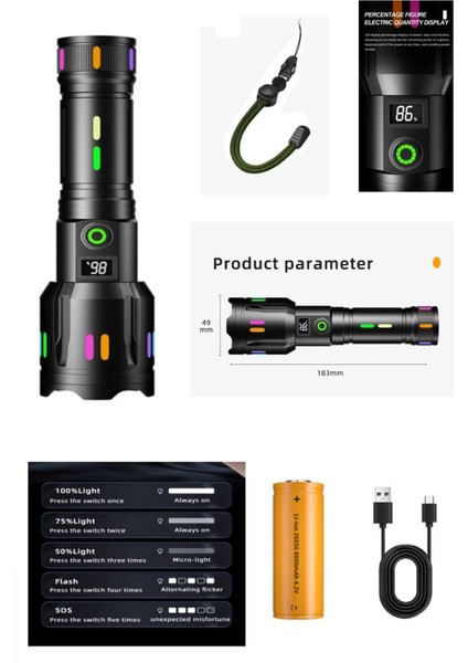 Şarjlı 10.000 Lümen Profesyonel El Feneri | Bekçi, Avcı, Kampçı, El Feneri fiyatları