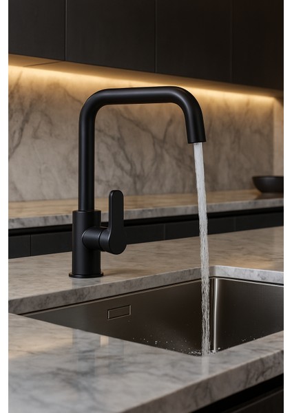 Cırcırlı Boru Lotus Eviye Mutfak Bataryası Sıcak Soğuk Girişli - 2 Yıl Garantili