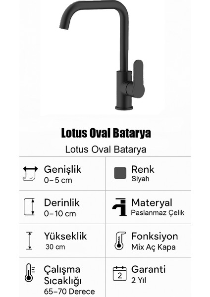 Cırcırlı Boru Lotus Eviye Mutfak Bataryası Sıcak Soğuk Girişli - 2 Yıl Garantili fırsatları