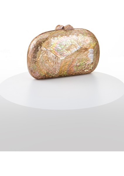 Poppy LY0139 Sedef El Yapımı Açık Kahverengi Çanta