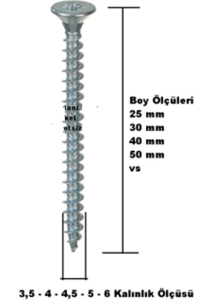 Sunta Vidası 6X200 10 Adet Vida fiyatları