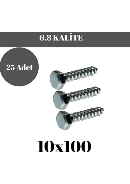 Trifon Vida 10X100 mm Altı Köşe Anahtar Başlı Vida 25'li Paket fırsatları
