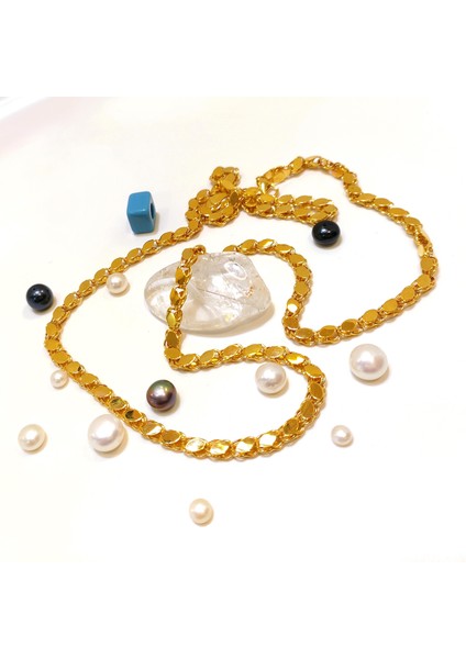 58CM 4.5mm Pullu Arpa Zincir 14 Ayar Altın Hd Videolu modelleri