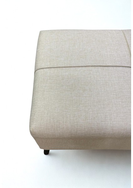 Sandıklı Keten Puf – Krem | 60X45X40 cm Modern Dekoratif Oturma & Ayak Ucu Pufu fırsatları