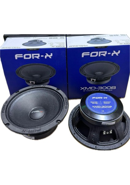 Forx XMD-3008 Teki 600WATT 300RMS 20CM Midrange 2 Adet