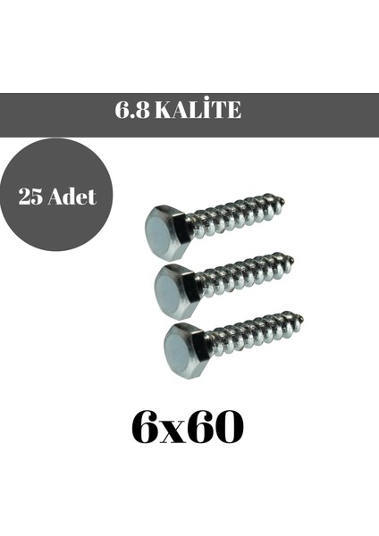 Trifon Vida 6X60 mm Altı Köşe Anahtar Başlı Vida 25'li Paket fırsatları