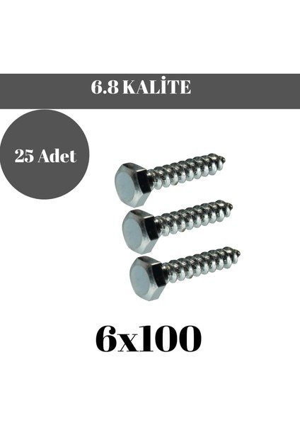 Trifon Vida 6X100 mm Altı Köşe Anahtar Başlı Vida 25'li Paket fırsatları