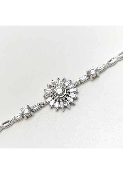 Pırlanta Baget Taşlı Güneş Bileklik 14 Ayar Altın Hd Videolu modelleri