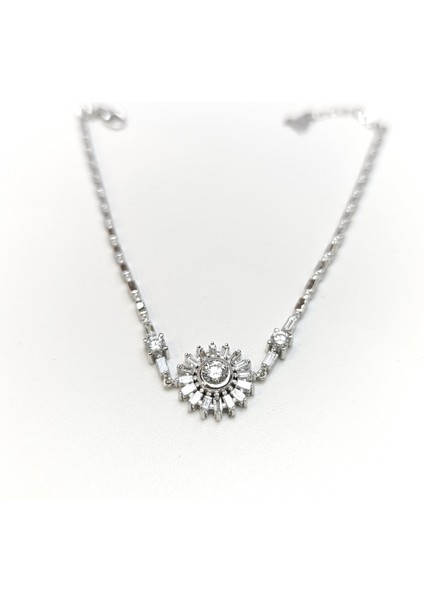 Pırlanta Baget Taşlı Güneş Bileklik 14 Ayar Altın Hd Videolu