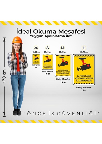 Bu Tekne Kapalı Devre Kamera Sistemi ile IZLENMEKTEDIR/V1-2/15X20CM/3ADET/FOSFORLU Etiket Tr modelleri