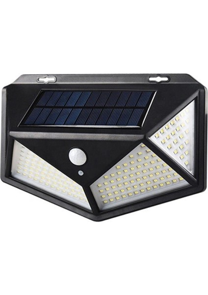 Güneş Enerjili Sokak Lambası Solar Bahçe Armatürü Aydınlatması Dış Mekan Bahçe Bina Önü Işık 180 LED
