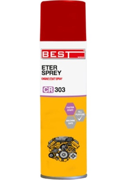 Cr 303 Eter Sprey 250 ml - Benzinli ve Dizel Araçlar Için 250 ml Tekli