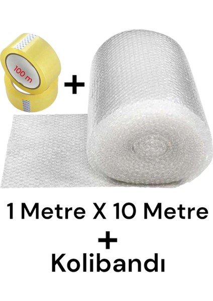 Kolibandı 100 cm x 10 Metre Balonlu Naylon Patpat Eşya Koruma Naylonu Hava Kabarcıklı Naylon Şeffaf