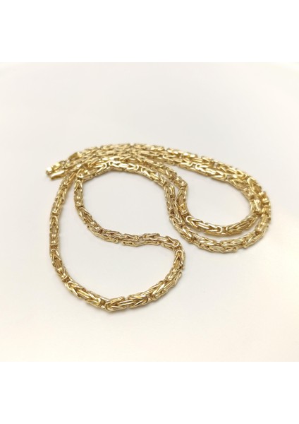 65CM 3,7mm Kral Zincir 14 Ayar Altın Hd Videolu modelleri