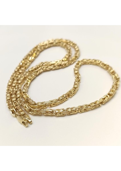 65CM 3,7mm Kral Zincir 14 Ayar Altın Hd Videolu fırsatları