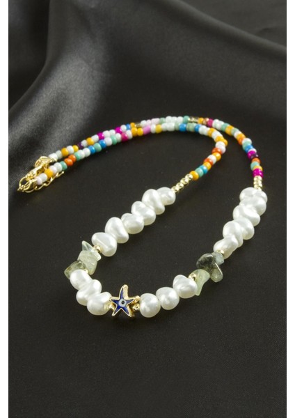 Resveq Deniz Yıldızı Inci Kolye-Su Yeşili fiyatları