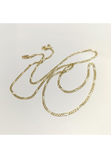 65CM 2.1mm Figaro Zincir 14 Ayar Altın Hd Videolu fırsatları