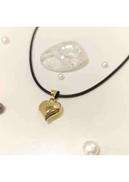 14.5mm Kalp Kolye 14 Ayar Altın Hd Videolu modelleri