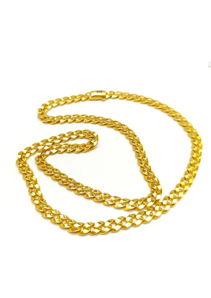 62CM 7mm Gurmet Zincir 22 Ayar Altın Hd Videolu