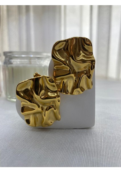 316L Çelik Gold Renk Vıp Küpe fırsatları