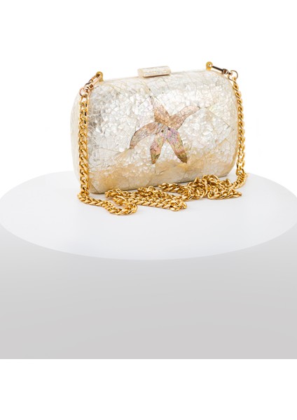 Starfısh LY0142A Sedef El Yapımı Beyaz-Kahverengi Çanta fiyatları