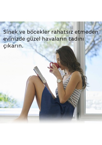 Yapışkanlı Sineklik 130X150 cm Sivrisinek Karasinek Arı Engelleme Ağı Tak Çıkar Sinek Böcek Teli 130