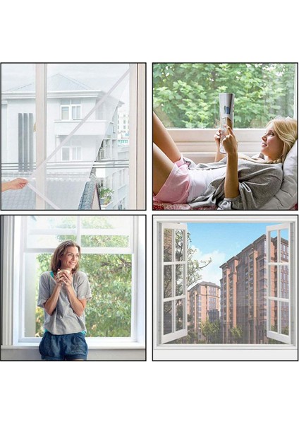 Yapışkanlı Sineklik 130X150 cm Sivrisinek Karasinek Arı Engelleme Ağı Tak Çıkar Sinek Böcek Teli 130