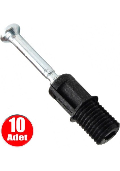 Kendinden Dübelli Minifix Mili Mobilya Dolap Bağlantı Vidası 8mm - 10 Adet Mobilya Bağlantı Elemanla