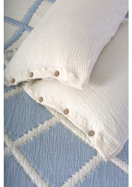 Lüks Multi Muslin %100 Pamuk Çift Kişillik Yatak Örtüsü 230X250 cm Battal Boy 2 Yastıklı fırsatları