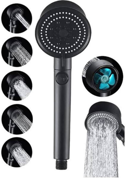 Turbo Fanlı Duş Başlığı Duş Başlığı Siyah Alüminyum fiyatları