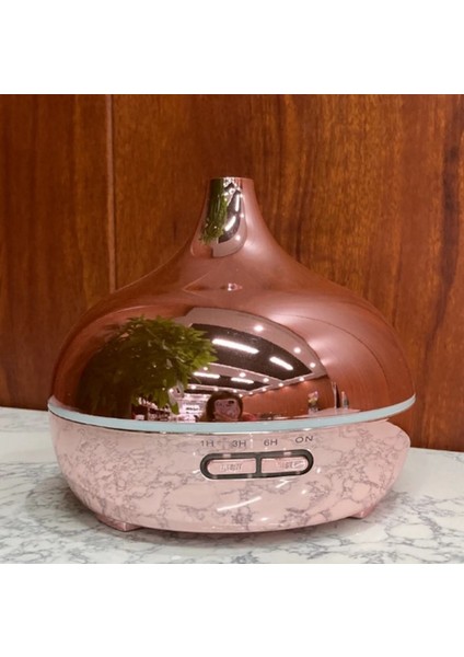 Aroma Difüzör Hava Nemlendirici Parlak Rosegold Kaplama Kumandalı Buhar Makinesi 550ML fırsatları