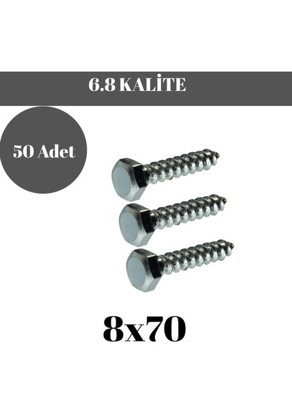 Trifon Vida 8X70 mm Altı Köşe Anahtar Başlı Vida 50'li Paket fırsatları