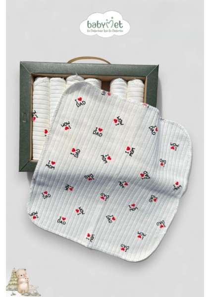 %100 Pamuk Organik Bebek Ağız Mendili 7'li Set, 25X25 cm Yumuşak&hipoalerjenik fiyatları