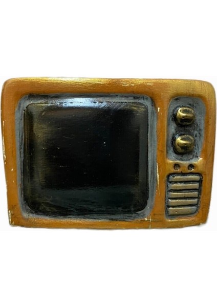 14cm Nostaljik Televizyon Saksı Silikon Kalıp K-1065, Polyester Taş Tozu Alçı Kalıbı