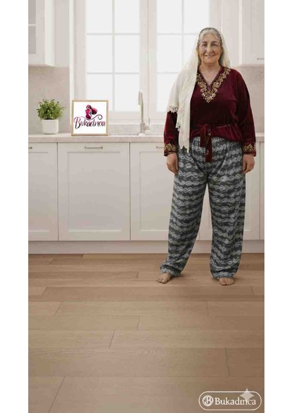 120kg kadar Büyük Beden Anne Pijama Tek Alt