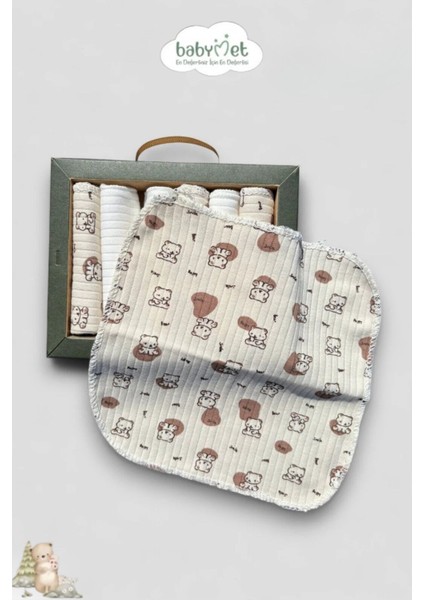 %100 Pamuk Organik Bebek Ağız Mendili 7'li Set, 25X25 cm Yumuşak&hipoalerjenik fiyatları