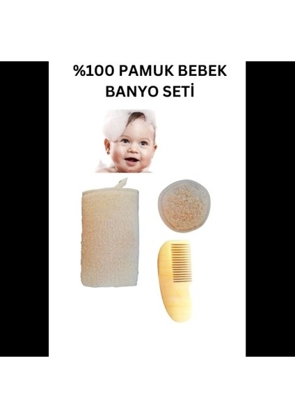%100 Pamuk Bebek Banyo Seti