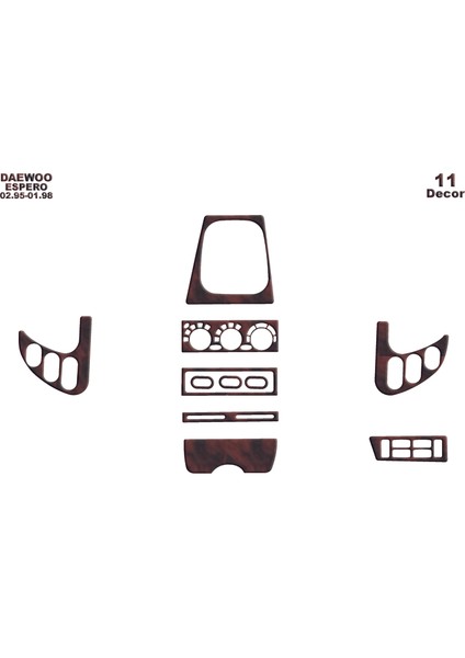 Daewoo Espero Konsol-Torpido Kaplama 1995-1998 11 Parça Maun
